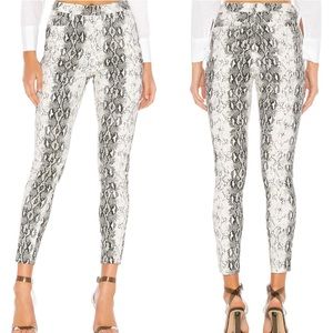 Superdown Robyn Snake Print Pant in Black & White